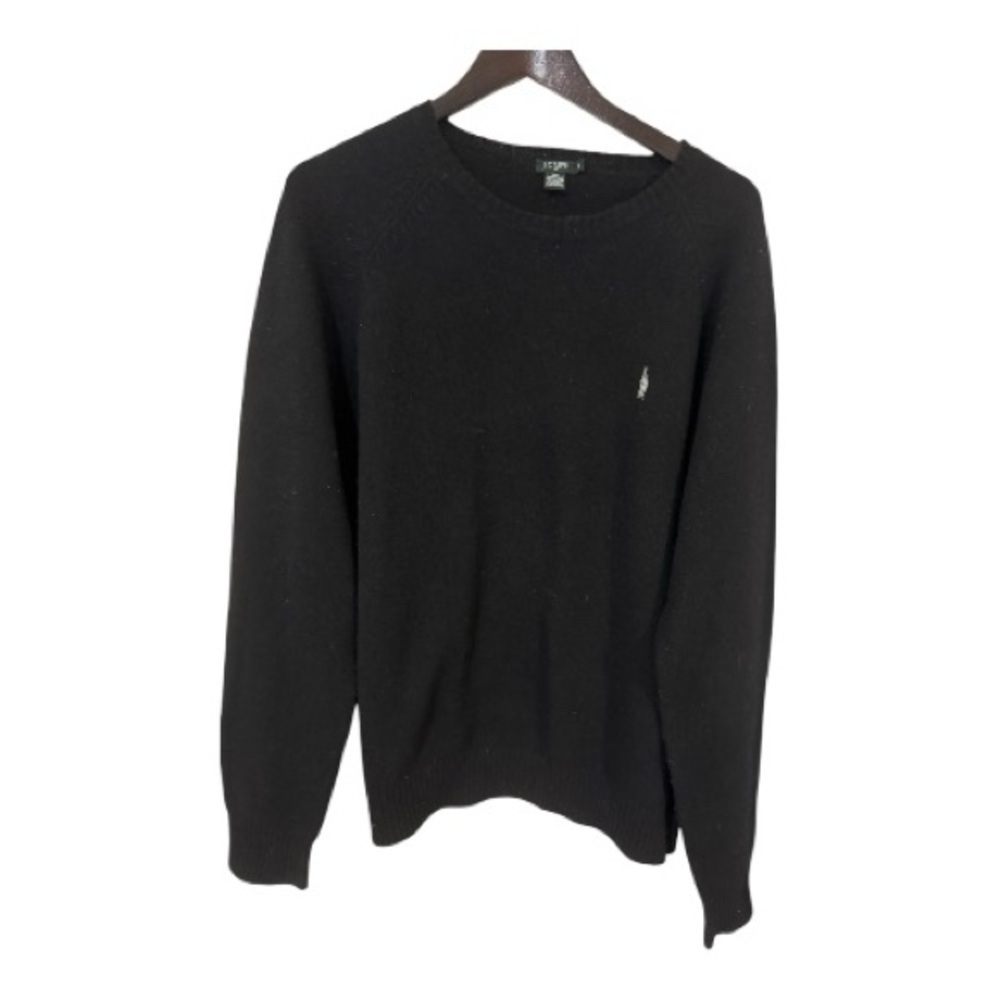 J. Crew Men's Black Crewneck Sweater 100% Lambs Wool XL - Picture 2 of 6